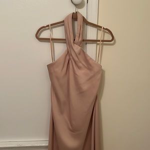 BHLDN Ruby Satin Charmeuse Dress Size 6, Oyster